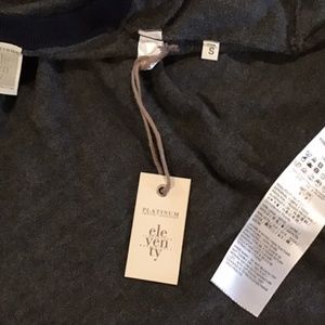 💝Eleventy Platinum NWT Wool/Silk Crew Neck Pullover Sweater Dark Gray